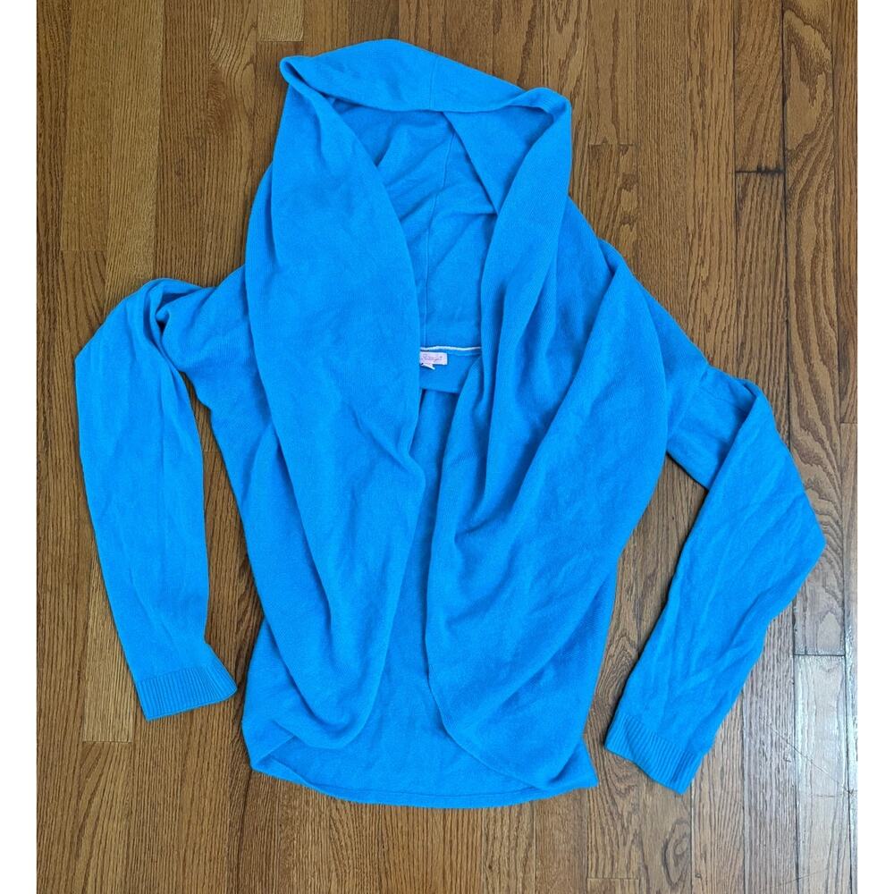 Lilly Pulitzer Women’s Open Front Cardigan Sweater Blue‎ Long Sleeve